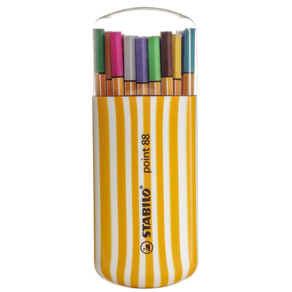 Stabilo Point 88 Pens, Zebrui, 20 Pens Per Set, Pack Of 2 Sets MPN:8820-02-2