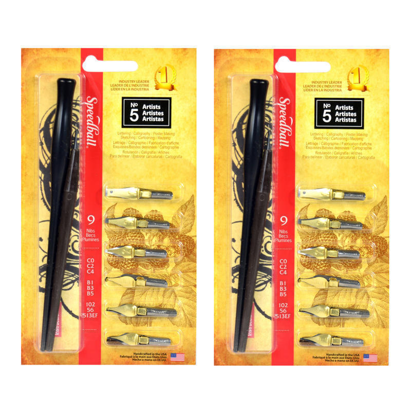 Speedball Artists Pen Sets, 8 Pens Per Set, Pack Of 2 Sets MPN:2962-2