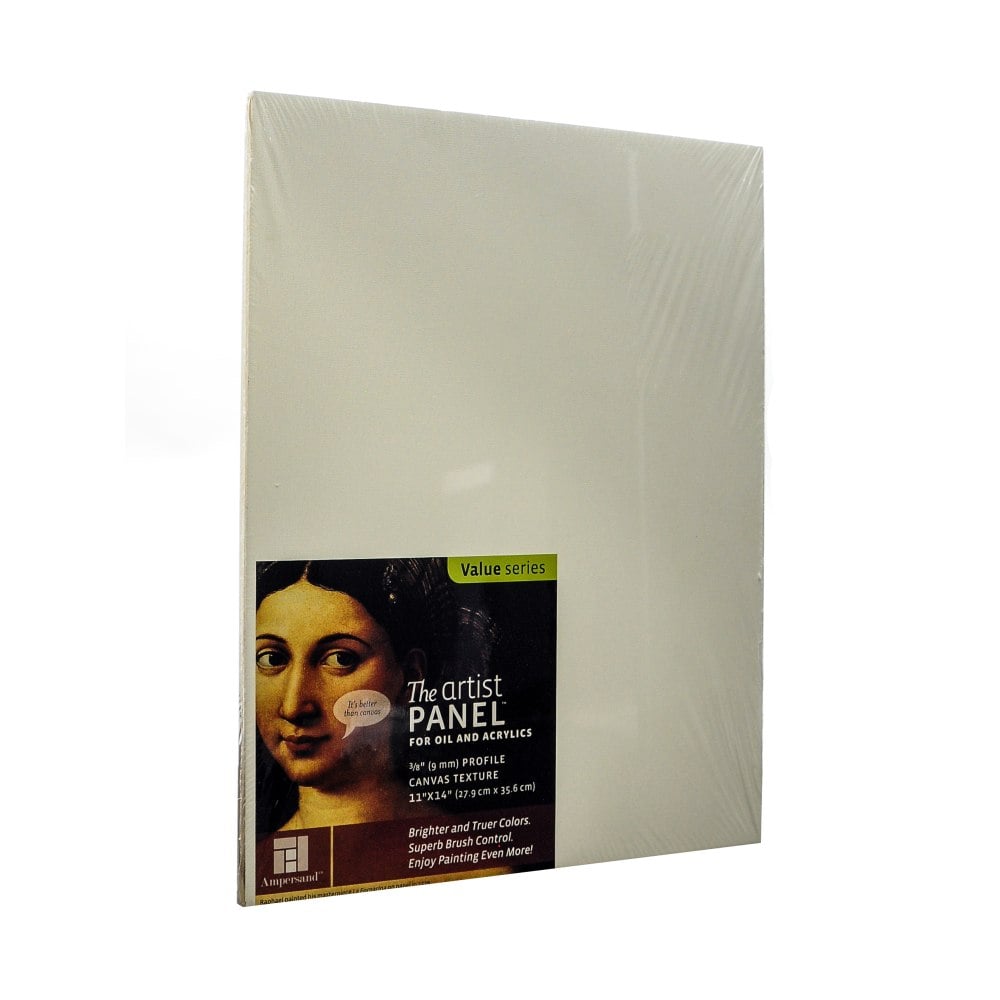 Ampersand Artist Panel Canvas Texture Flat Profile, 11in x 14in, 3/8in, Pack Of 2 MPN:AP9M1114-2
