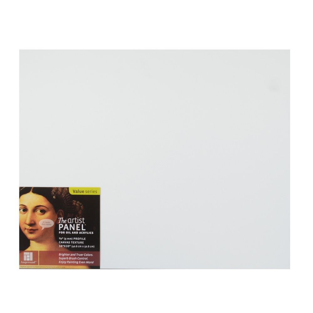 Ampersand Artist Panel Canvas Texture Flat Profile, 16in x 20in, 3/8in, Pack Of 2 MPN:AP9M1620-2