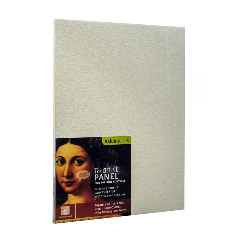 Ampersand Artist Panel Canvas Texture Flat Profile, 9in x 12in, 3/8in, Pack Of 2 MPN:AP9M912-2