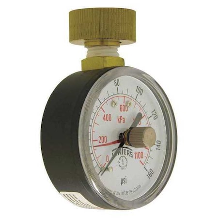 Water Test Gauge/Max Ptr 0-160 psi/Kpa MPN:PETM213