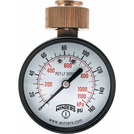 Lead-Free Pressure Gauge, +/-3-2-3%, Bl MPN:PETW213LF