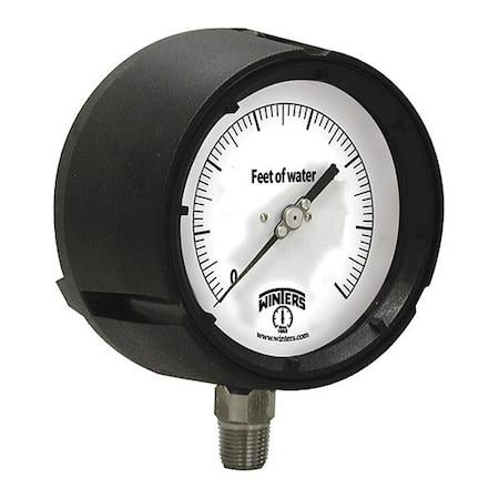 Altitude Pressure Gauge, 0 to 35 psi, 4 1/2 in Dial, 1/4 in NPT, Bottom Location MPN:PAL6008ALT-STAT