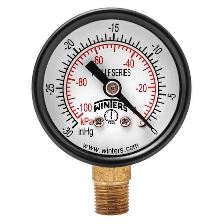 Lead-Free Vacuum Gauge, +/-3-2-3%, Blac MPN:PEM1297LF