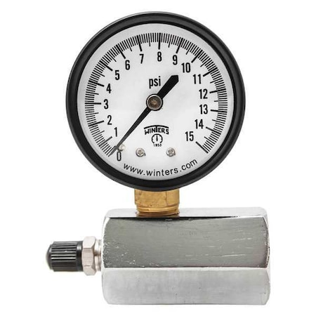 Gas Pressue Test Gauge 0/15 psi MPN:PETG201