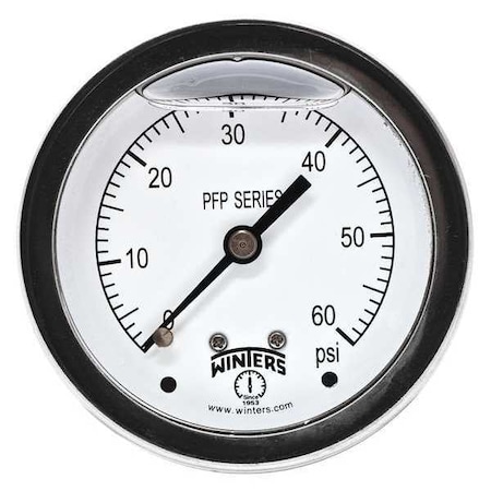 2 1/2 in Dial, 1/4 in NPT Center Back Location, AISI 304 Stainless Steel Case Material MPN:PFP923R1