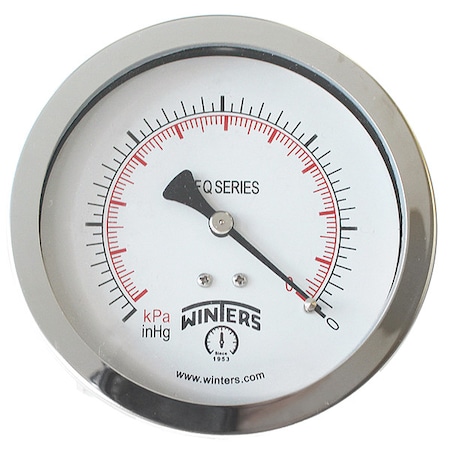 Industrial Pressure Gauge, 0 to 200 psi, 4 in Dial, 1/4 in NPT, Center Back Location MPN:PFQ1273-DRY