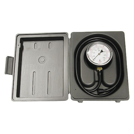 Low Pressure Gas Test Kit, 0 to 15 psi, 2 1/2 in Dial, 1/4 in Hose Barb Hose Barb, Bottom Location MPN:PLT15