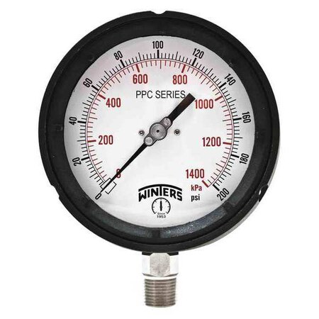 4 1/2 in Dial, 1/2 in NPT Bottom Location, Phenolic Case Material MPN:PPC5066