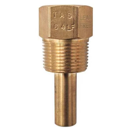 Thermowell, UNF, Brass, Male MPN:TAS64LF