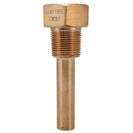 Thermowell, UNF, Brass, Male MPN:TIW04LF
