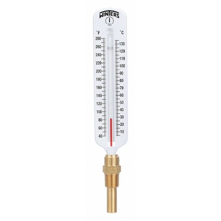 Thermometer, Analog, -40-280 deg, 1/2in NPT MPN:TSW172LF.