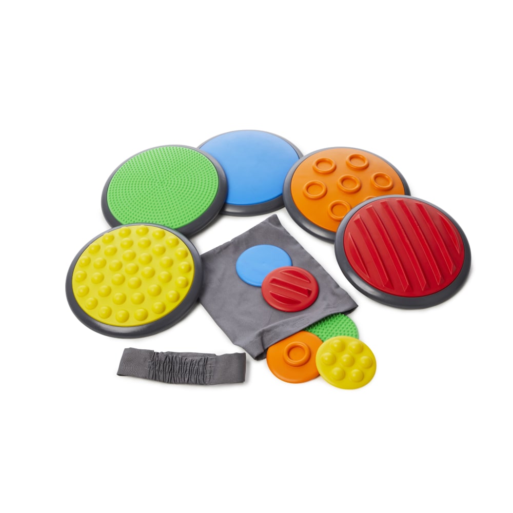 GONGE Tactile Discs, Assorted Colors, Set Of 12 Discs MPN:WING2117