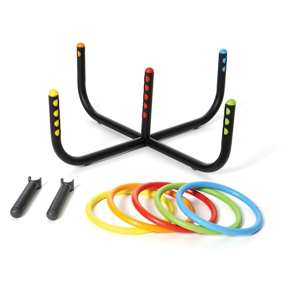 GONGE 7-Piece Ring Toss Game, Multicolor MPN:WING2908