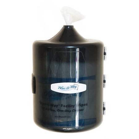 Wipe-A-Way Center Pull Dispenser, Black MPN:WA-FAC-DISP