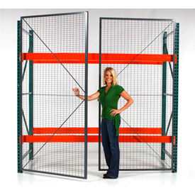 Wirecrafters - RackBack® Wire Mesh Pallet Rack Enclosure -Hinged Door 120x120 RDH1010