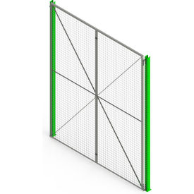 Wirecrafters - RackBack® Wire Mesh Pallet Rack Enclosure - Hinged Door 96