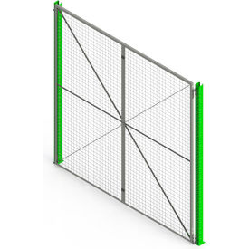 Wirecrafters - RackBack® Wire Mesh Pallet Rack Enclosure - Hinged Door 96
