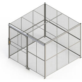 RapidWire™ Welded Wire 4 Sided Cage w/5' Sliding Door & Ceiling 10' 4