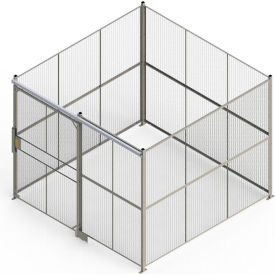 RapidWire™ Welded Wire 4 Sided Cage w/5' Sliding Door No Ceiling 10' 4