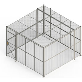 RapidWire™ Welded Wire 4 Sided Cage w/3' Hinged Door & Ceiling 12' 6