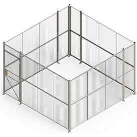 RapidWire™ Welded Wire 4 Sided Cage w/3' Hinged Door No Ceiling 12' 6
