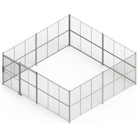 RapidWire™ Welded Wire 4 Sided Cage w/5' Sliding Door No Ceiling 20' 6