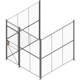 RapidWire™ 3-Sided Welded Wire Cage W/ 3' Hinged Door No Ceiling 8' 4