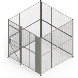 840 Style Woven Wire 4 Sided Cage w/3' Hinged Door No Ceiling 8' 4