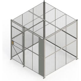 RapidWire™ Welded Wire 4 Sided Cage w/3' Hinged Door & Ceiling 8' 4