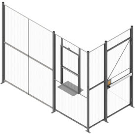 WireCrafters® 840 Style 2 sided Driver Cage No Ceiling 4'W x 10'D x 8'H MT2-410HD