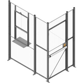 WireCrafters® 840 Style 2 sided Driver Cage No Ceiling 4'W x 6'D x 8'H MT2-46HD