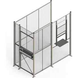WireCrafters® 840 Style 3 sided Driver Cage No Ceiling 4'W x 10'D x 8'H MT3-410HD