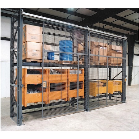Pallet Rack Encl, 3 Bay, 120inW, 42inBaseD MPN:RE101242SD3