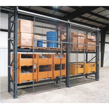 Pallet Rack Encl, 3 Bay, 96inW, 36in BaseD MPN:RE81236SD3