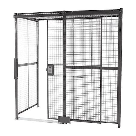 Welded Wire Partition, 2 sided, Slide Door MPN:10102RW