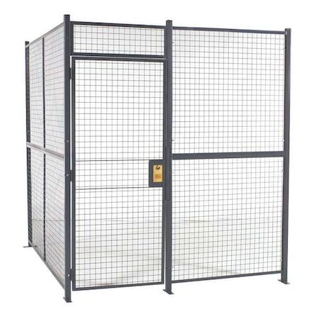Woven Wire Partition, 2 Sided, hinged door MPN:12122