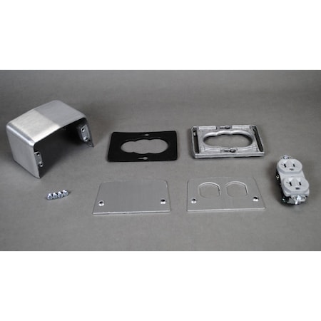Duplex Service Fitting, Gray, Aluminum MPN:525H