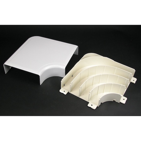 Radiused Flat Elbow Fitting, White, PVC MPN:5411FO-WH