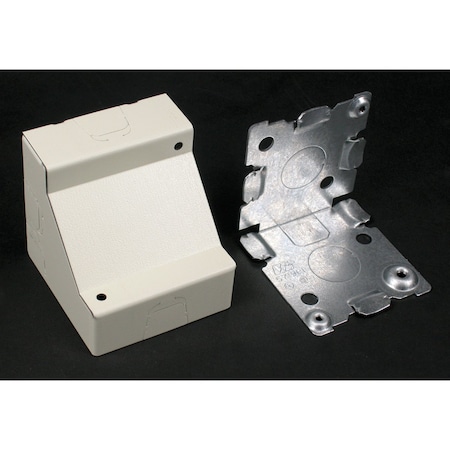 Corner Box Fitting, White, Steel MPN:5719WH