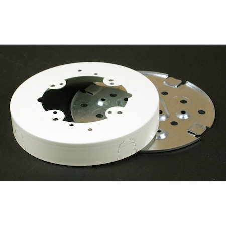 Solid Base Fixture Box Fitting, Wht, Steel MPN:5738WH