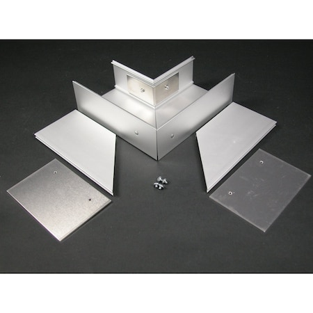 Flat End Fitting, Gray, Aluminum MPN:AL3311