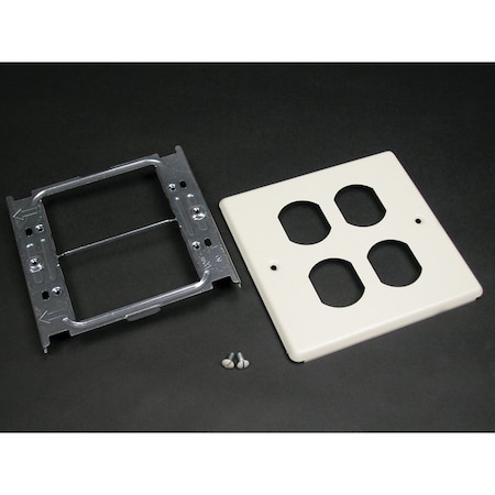 Duplex Two Gang Cover Fitting, Gray, Steel MPN:G4047BB