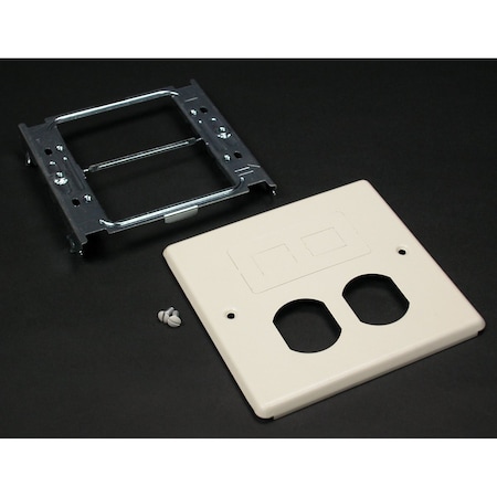 Duplex Two Gang Cover Fitting, Gray, Steel MPN:G4047BF