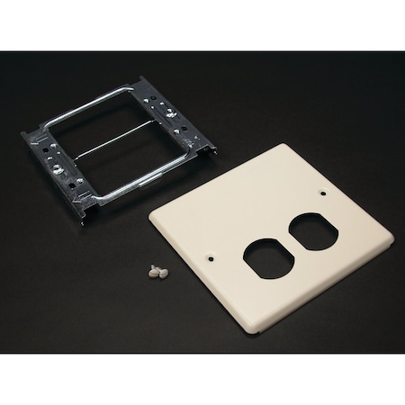 Duplex Two Gang Cover Fitting, Gray, Steel MPN:G4047BX