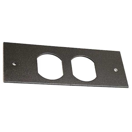 Duplex Faceplate Fitting, Black, Steel MPN:OFR47-D