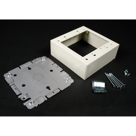 Two Gang Box Fitting, Ivory, Steel MPN:V2048-2