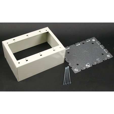 GFCI Three Gang Box Fitting, Ivory, Steel MPN:V5744-3