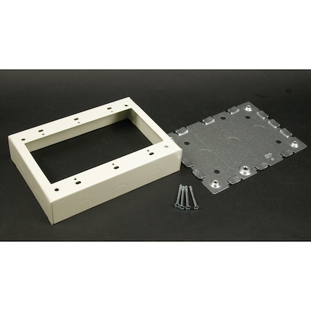 Three Gang Box Fitting, Ivory, Steel MPN:V5747-3